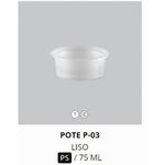 Pote Plástico Copaza Translúcido Liso 75ml c/50 und