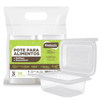 Pote Plástico PP Retangular Rioplastic com Tampa 250ml c/12x24 und