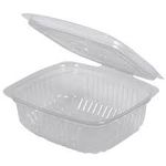Pote Plástico PP Retangular Rioplastic com Tampa 250ml c/24 und