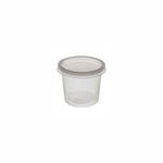 Pote Plástico PP Redondo Rioplastic com Sobretampa 140ml c/40x25 und