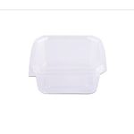 Pote Plástico PP Quadrado Prafesta com Tampa 150ml c/15x20 und