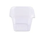 Pote Plástico PP Quadrado Prafesta com Tampa 250ml c/20 und