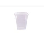 Pote Plástico PP Quadrado Prafesta com Tampa 350ml c/20 und