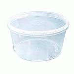 Pote Plástico PP Redondo Prafesta com Tampa e Lacre 1000ml c/16x10 und