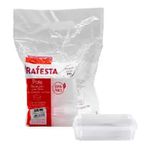 Pote Plástico PP Retangular Prafesta com Tampa e Lacre 350ml c/20x10 und