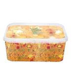 Pote Plástico PP Quadrado Prafesta com Tampa e Lacre 400ml c/20x10 und