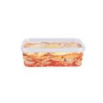 Pote Plástico PP Retangular Prafesta com Tampa e Lacre 500ml c/10 und