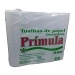 Toalha Papel Bobina Primula Branca 25x50 C/8 UND