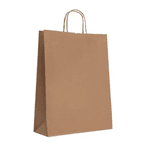 Sacola Papel Kraft Natural Zagarollo 37x13,5x45CM C/10