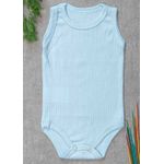 Body regata canelado Azul bebê