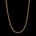 Corrente Veneziana(4mm) - 60cm - Banhahdo a Ouro 18K