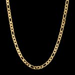 Corrente 3 por 1(3mm) - 60cm - Banhado a Ouro 18K