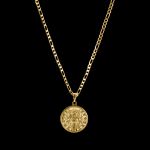 Corrente Elo Grumet(2mm) + Medalha São Bento 2x2 - Banhado a Ouro 18K