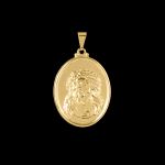 Pingente Face de Cristo Chapa - 3x2,4cm - Banhado a Ouro 18K