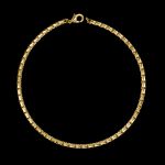 Pulseira Veneziana(2mm) - 19cm ou 21cm - Banhado a Ouro 1k