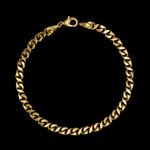 Pulseira Grumet(2mm) - 19 cm ou 21cm - Banhado a Ouro 18K