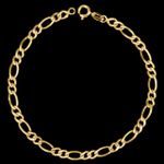 Pulseira 2 por 1- 19 ou 21cm - Banhado a Ouro 18K