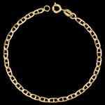 Pulseira Piastrini Fina(3mm) - 19 ou 21cm - Banhado a Ouro 18K