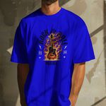 Camiseta Masculina Casual em Algodão Polo Blu Rock I´n Roll do P ao EXG