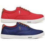 Kit 2 Pares Sapatenis Masculino Casual Cano Baixo Super Leve e Confortável Polo Blu Variedades de Cores Exclusivo