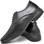 Sapato Masculino Social Preto de Luxo com Cadarço Elegante do 37 ao 44