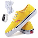 Tênis Feminino Leve Casual de Amarrar Cano Baixo Confortavel com Relogio Digital e Meia