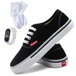 Tênis Feminino Leve Casual de Amarrar Cano Baixo Confortavel com Relogio Digital e Meia