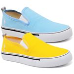 Kit 2 Pares Tênis Feminino Slip On Facil de Calçar Elastico Confortavel