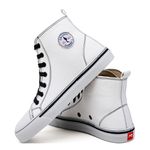 Tênis Feminino Star Cano Alto Casual Basico de Amarrar Classico All Confortavel