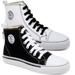 Kit 2 Pares Tênis Feminino Star Cano Alto Casual Basico de Amarrar Classico All Confortavel