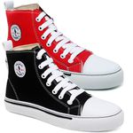 Kit 2 Pares Tênis Feminino Star Cano Alto Casual Basico de Amarrar Classico All Confortavel