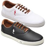 Kit 2 Pares Tênis Casual Masculino Homem Couro Ecologico Moderno