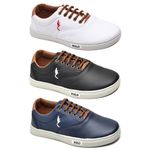 Kit 3 Pares Tênis Casual Masculino Menino Infantil Polo Blu Escola Tendencia