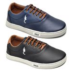 Kit 2 Pares Tênis Casual Masculino Menino Infantil Polo Blu Escola Tendencia