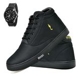 Kit Tenis Sapatenis Masculino Casual Cano Alto Confortavel Polo Blu Relogio 