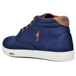 Tenis Sapatenis Masculino Casual Botinha Cano Alto Confortavel Variedade Estiloso Polo Blu