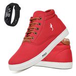 Kit Tenis Sapatenis Masculino Casual Cano Alto Confortavel Polo Blu Relogio Digital