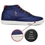 Tenis Sapatenis Masculino Casual Botinha Cano Alto Confortavel Variedade Estiloso Polo Blu