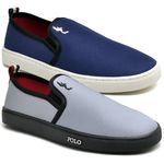 Kit 2 Pares Tenis Sapatenis Masculino Slip On Confortavel Facil de Calçar Sem Cadarço