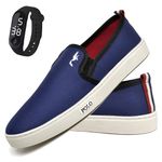Kit Tenis Sapatenis Masculino Slip On Confortavel Facil de Calçar Sem Cadarço e Relogio Digital