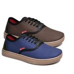 Kit 2 Pares Tênis Casual Masculino Garoto Infantil Criança Polo Blu Escola Tendencia
