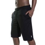 Bermuda Moletom Masculino Short Basica Com Amarração Polo Blu