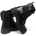 Bota Coturno Feminina Tratorada Flatform Cano Curto Modelo Outono Inverno Classico Com Bag Dudadias