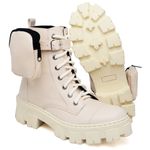 Bota Coturno Feminina Tratorada Flatform Cano Curto Modelo Outono Inverno Classico Com Bag