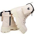 Bota Coturno Feminina Tratorada Flatform Cano Curto Modelo Outono Inverno Classico Com Bag Dudadias