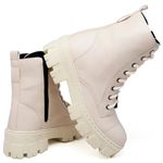 Bota Coturno Feminina Tratorada Flatform Cano Curto Modelo Outono Inverno Classico