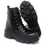 Bota Coturno Feminina Tratorada Flatform Cano Curto Modelo Outono Inverno Classico