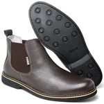 Botina Classica Chelsea Masculina Sola Borracha Tradicional Couro Bota Resistente Casual Dia a Dia