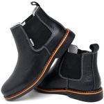 Botina Classica Chelsea Masculina Sola Borracha Tradicional Couro Bota Resistente Casual Dia a Dia