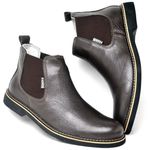 Botina Classica Chelsea Masculina Sola Borracha Tradicional Couro Bota Resistente Casual Dia a Dia